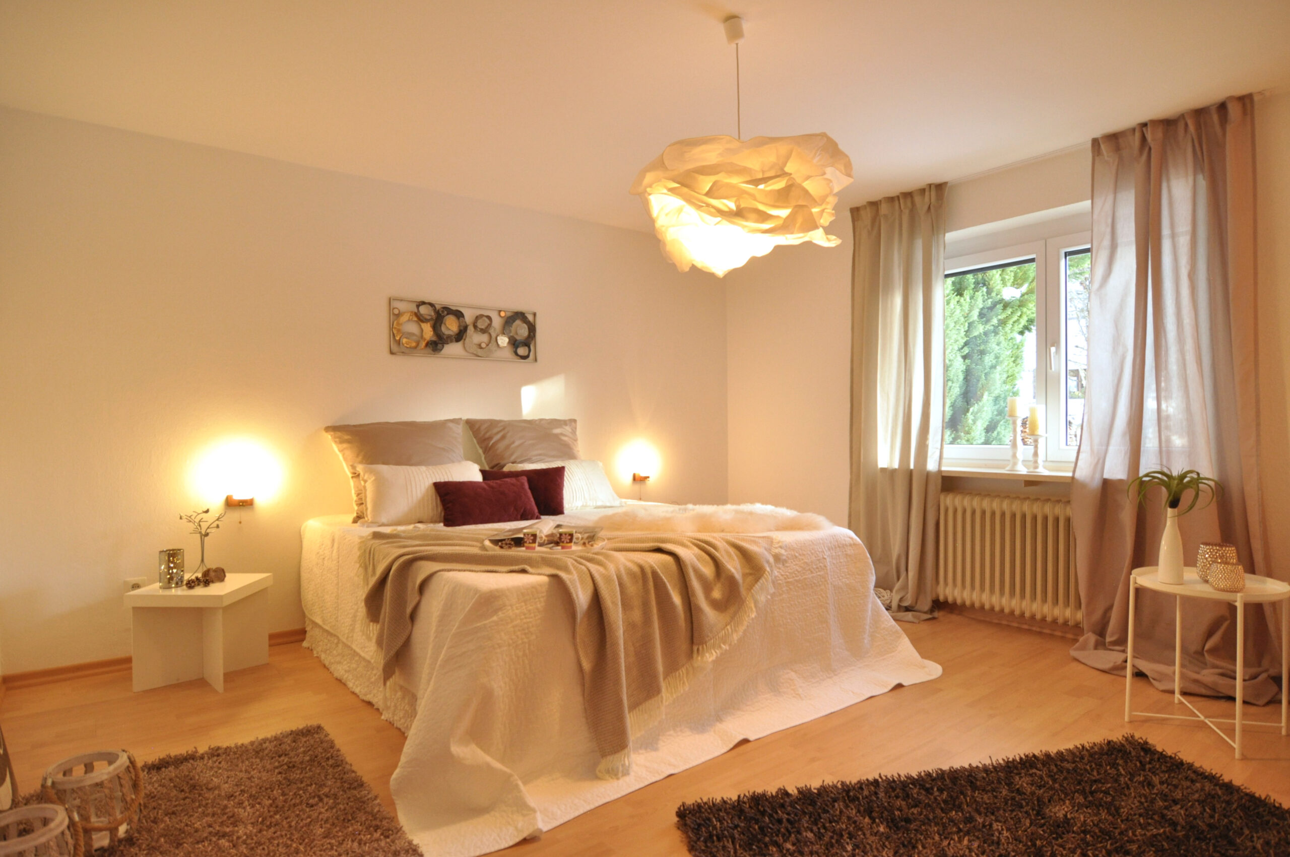 mit Homestaging optimiertes Schlafzimmer