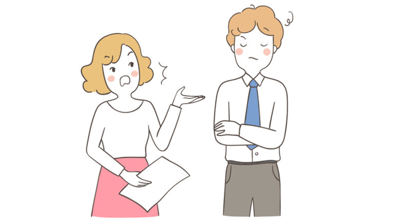 Fehler beim Immobilienkauf ein Comicbild eines streitenden Paares