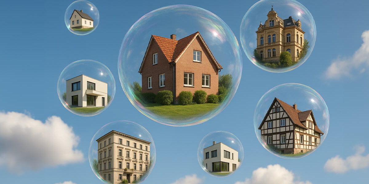 Käufer oder Verkäufermarkt_klein-Copyright_Sora Immobilien in Blasen, die das Thema Immobilienmarkt veranschaulichen sollen